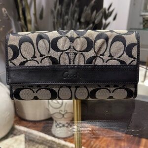 Coach Black and Cream Wallet